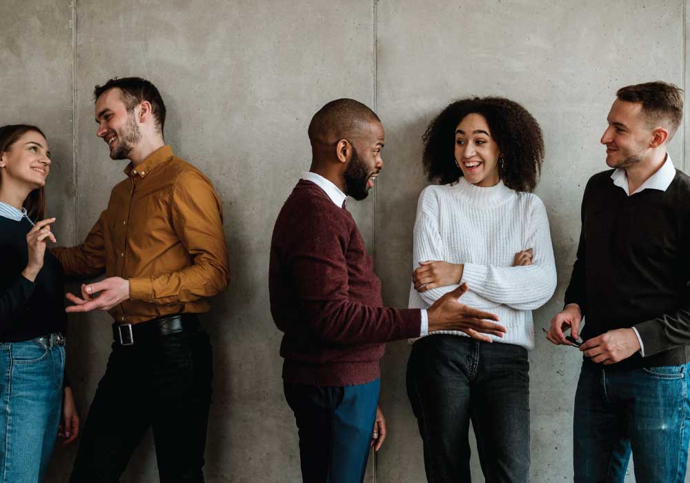 People discussing financial plans